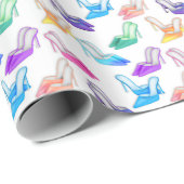 Cadeau Chaussure amusante Diva motif papier d'emballage (Coin rond)