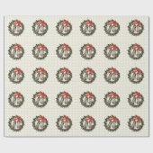 Cadeau Cheetah Imprimer Stiletto Wreath Wrapper Papier (Plat)