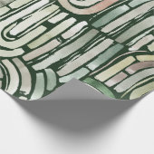 Cadeau Chemins verts Abstraits à l'aquarelle Papier (Coin)