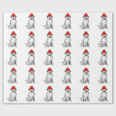 CADEAU CHENETS DE DALMATE DE PAPIER D'EMBALLAGE (Plat)