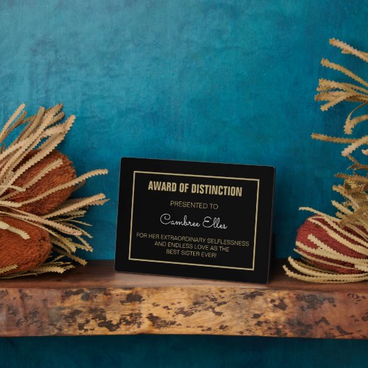 Cadeau CHERCHÉ ! Plaque de la table du Prix Best S (Côté)