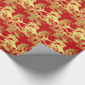 Cadeau Cheval d'or chinois de papier d'emballage de (Coin)