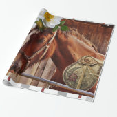 Cadeau Cheval en papier à envelopper brillant (Déroulé)