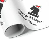 Cadeau Cheval motif papier d'emballage de Noël (Coin rond)