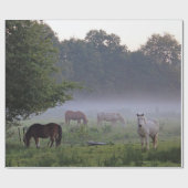 Cadeau Chevaux dans le papier d'emballage de campagne de (Plat)