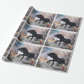 Cadeau Chevaux de Noël 2022 ver2 Papier d'enveloppement (Déroulé)