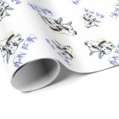 Cadeau Chèvre de nuit silencieuse Noël 2 Papier d'envelop (Coin rond)