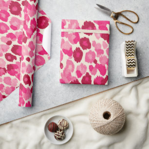 Cadeau Chic Cheetah rose sucré - Rouleau papier d'envelop