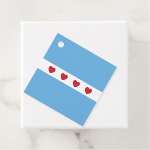 Cadeau Chicago Love Favoriser les étiquettes cadeaux