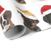 Cadeau Chiens dans le papier d'enveloppement de chapeau d (Coin rond)