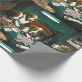 Cadeau Chiens jouant le papier d'emballage (Coin)