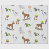 Cadeau Chiens Papier d'enveloppement (Plat)