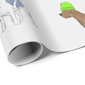 Cadeau Chiens Papier d'enveloppement (Coin rond)