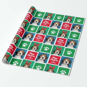 Cadeau Chiens personnalisés Papier d'enveloppement de Noë