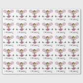 Cadeau Chiffre rose papier d'emballage de bâton de (Plat)