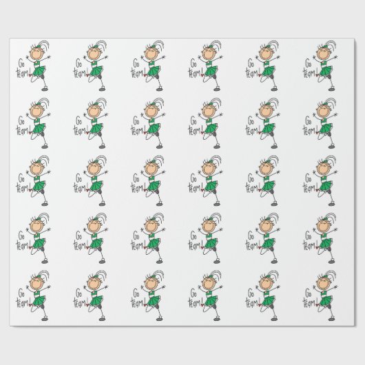 Cadeau Chiffre vert papier d'emballage de bâton de (Plat)