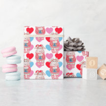 Chocolat Chaud Et Papier Enveloppant Les Coeurs