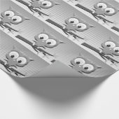 Cadeau Chouette À Papier En Noir Et Blanc (Coin)