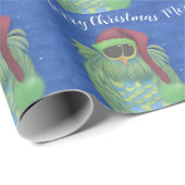 Cadeau Chouette adorable avec papier d'enveloppement de c (Coin rond)