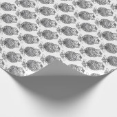 Cadeau Chouette (blanc) - Papier à envelopper (Coin)