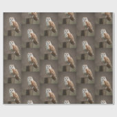 Cadeau Chouette en papier à envelopper brillant (Plat)