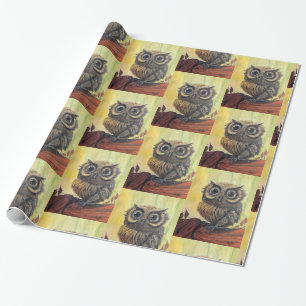 Cadeau Chouette Papier d'enveloppement 30po x 6pi, Envelo