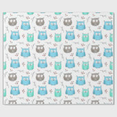Cadeau Chouettes & Branches Papier Motif (Plat)
