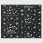 Cadeau Christmas Believe Theme Wrapper Papier (Plat)