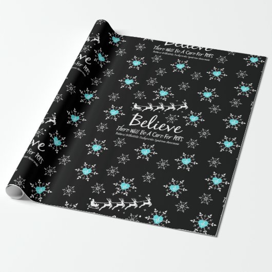 Cadeau Christmas Believe Theme Wrapper Papier (Déroulé)
