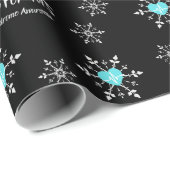 Cadeau Christmas Believe Theme Wrapper Papier (Coin rond)