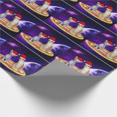 CADEAU CHRISTMAS CHAT DANS L'ESPACE PIZZA WRAPPER PAPIER (Coin)