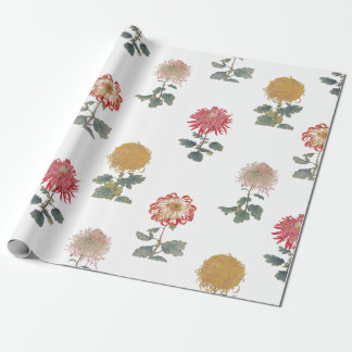 Cadeau Chrysanthemum vintage papier d'emballage Osegawa