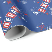 Cadeau Cinerama (Bleu) - Papier à envelopper (Coin rond)