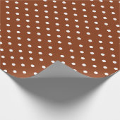 Cadeau Cinnamon Brown| Papier à enveloppement à points Po (Coin)