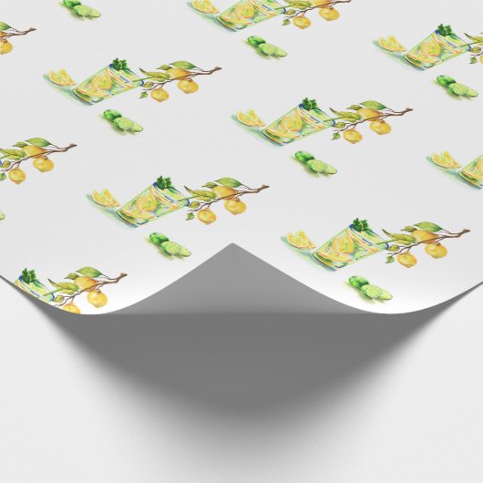 Cadeau Citron frais Boire citron citron envelopper papier (Coin)