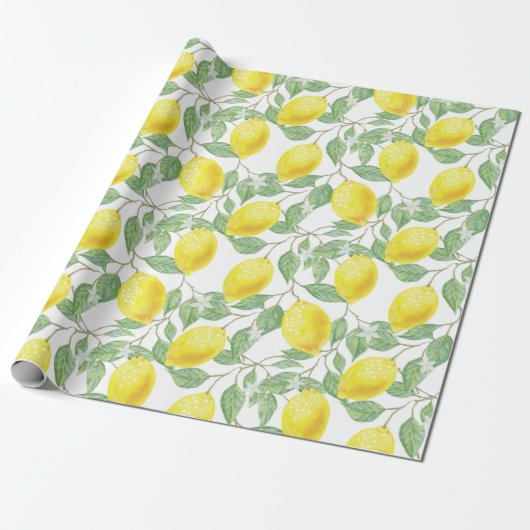 Cadeau Citrons et papier Feuille à envelopper (Déroulé)