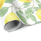 Cadeau Citrons et papier Feuille à envelopper (Coin rond)