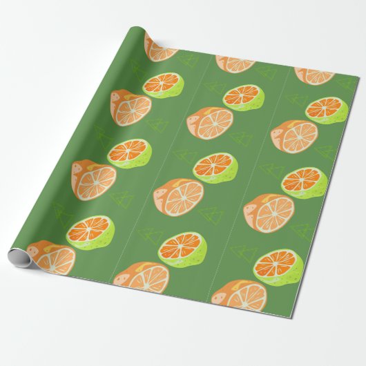 Cadeau citrons Papier à envelopper (Déroulé)