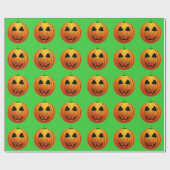 Cadeau Citrouilles mignons sur papier Motif Halloween (Plat)