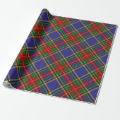 Cadeau Clan MacBeth Papier à enveloppement Tartan (Déroulé)