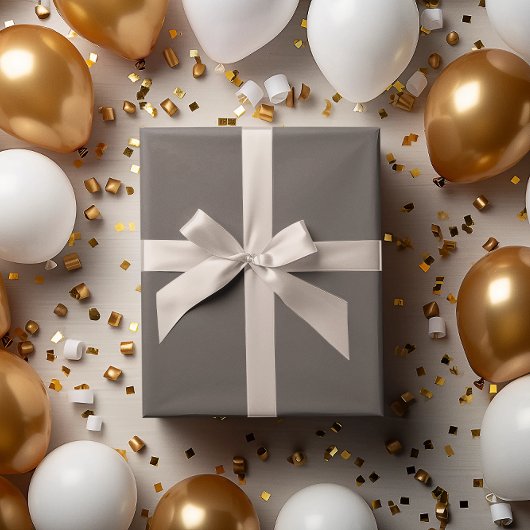 Cadeau Classic Batch Taupe foncé Papier à envelopper Beig
