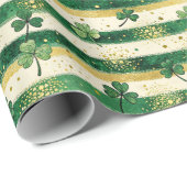 Cadeau Clé Lucky St. Patrick’s Day Wrapper Papier (Coin rond)