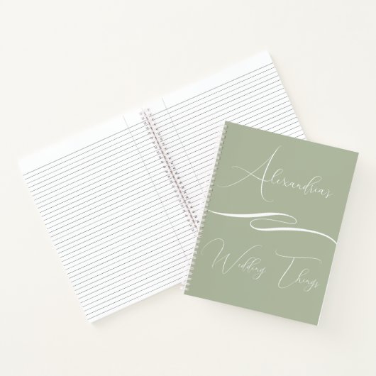 Cadeau client Carnet Mariage personnalisé avec log (Intérieur)