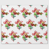 Cadeau cloches de noël emballage papier (Plat)