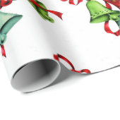 Cadeau cloches de noël emballage papier (Coin rond)