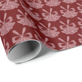 Cadeau Cloches de Parties scintillant roses sur papier d' (Coin rond)