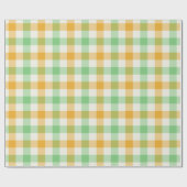 Cadeau Clover Gingham - Papier d'emballage (Plat)
