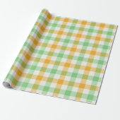 Cadeau Clover Gingham - Papier d'emballage (Déroulé)