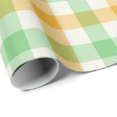 Cadeau Clover Gingham - Papier d'emballage (Coin rond)