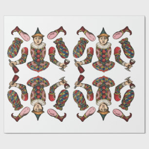 Cadeau Clown de cirque vintage Jester garçon papier poupé